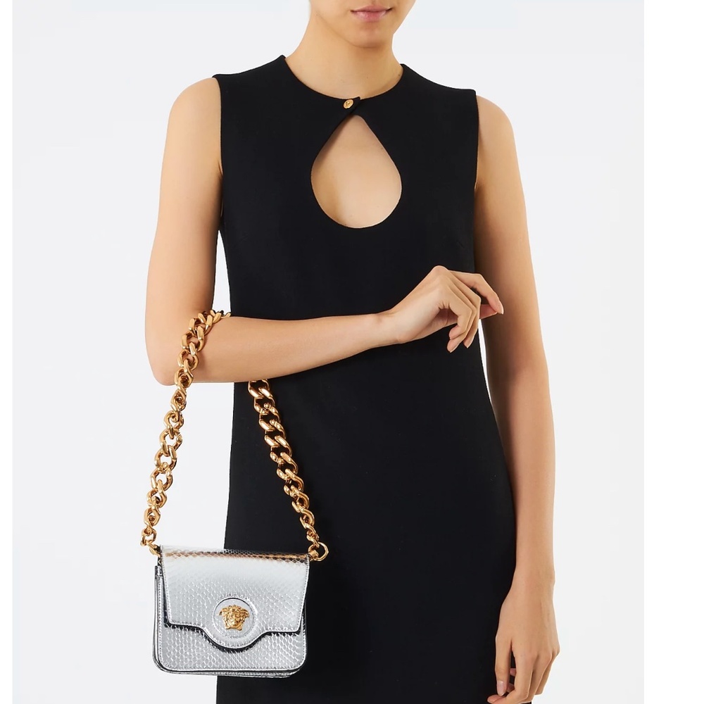 Versace La Medusa Python Shoulder Bag - image 4